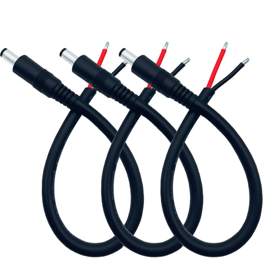 5.5x2.1mm / 5.5x2.5mm 14AWG DC Pigtail Power Cord for CCTV Security Cameras Outdoor Power Supply Convenient Solar Charging Panel DC Power Repair Cable