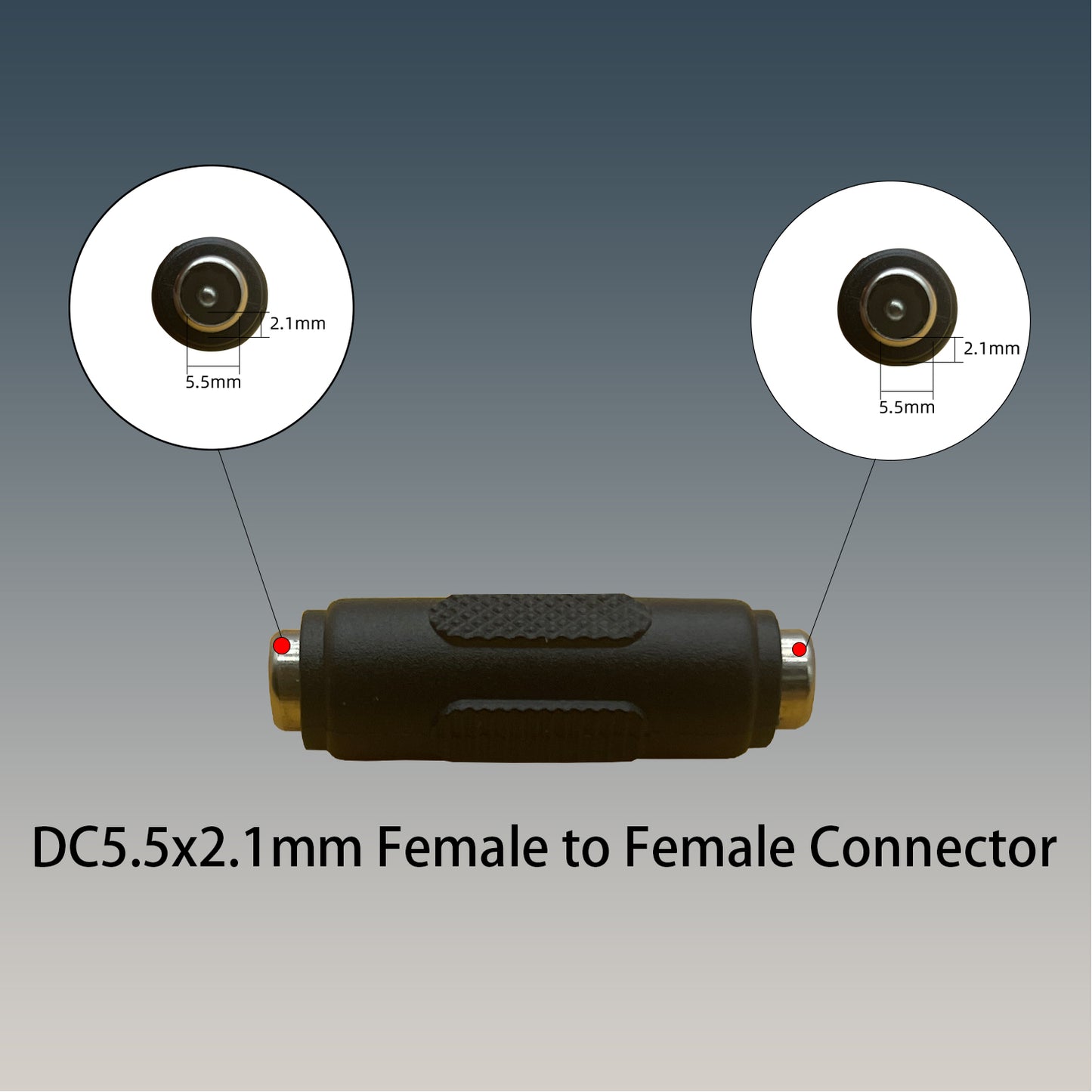 12V DC Connector Female to Female DC Power Connector Barrel Connector for LED Strip Light CCTV Surveillance Camera 10pcs