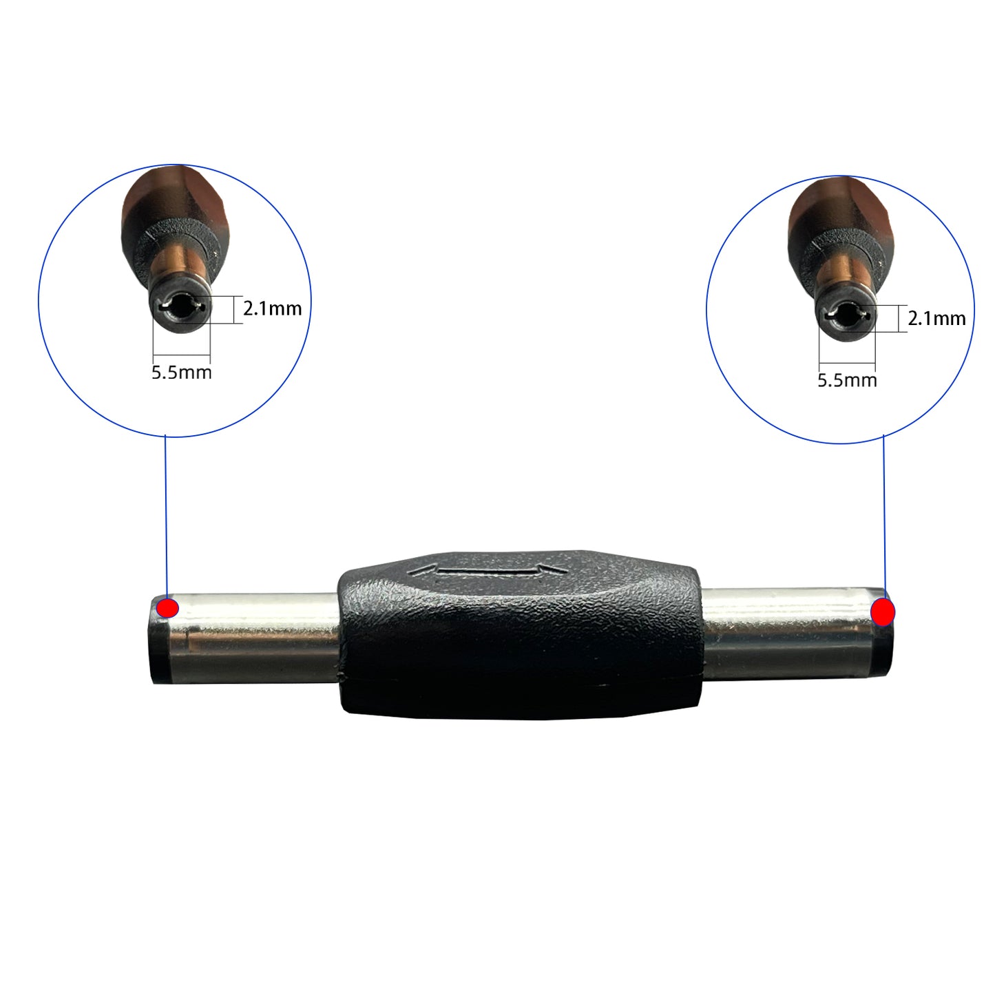 12V DC Connector for LED Strip Lights CCTV Surveillance Cameras Male to Male DC Power Connector Barrel Connector 10pcs