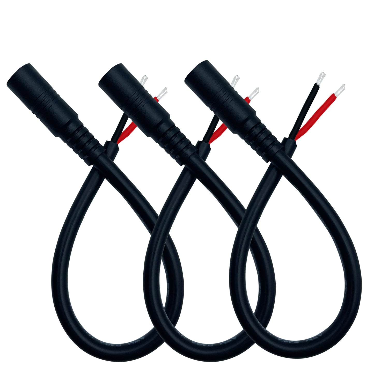 5.5x2.1mm / 5.5x2.5mm 14AWG DC Pigtail Power Cord for CCTV Security Cameras Outdoor Power Supply Convenient Solar Charging Panel DC Power Repair Cable