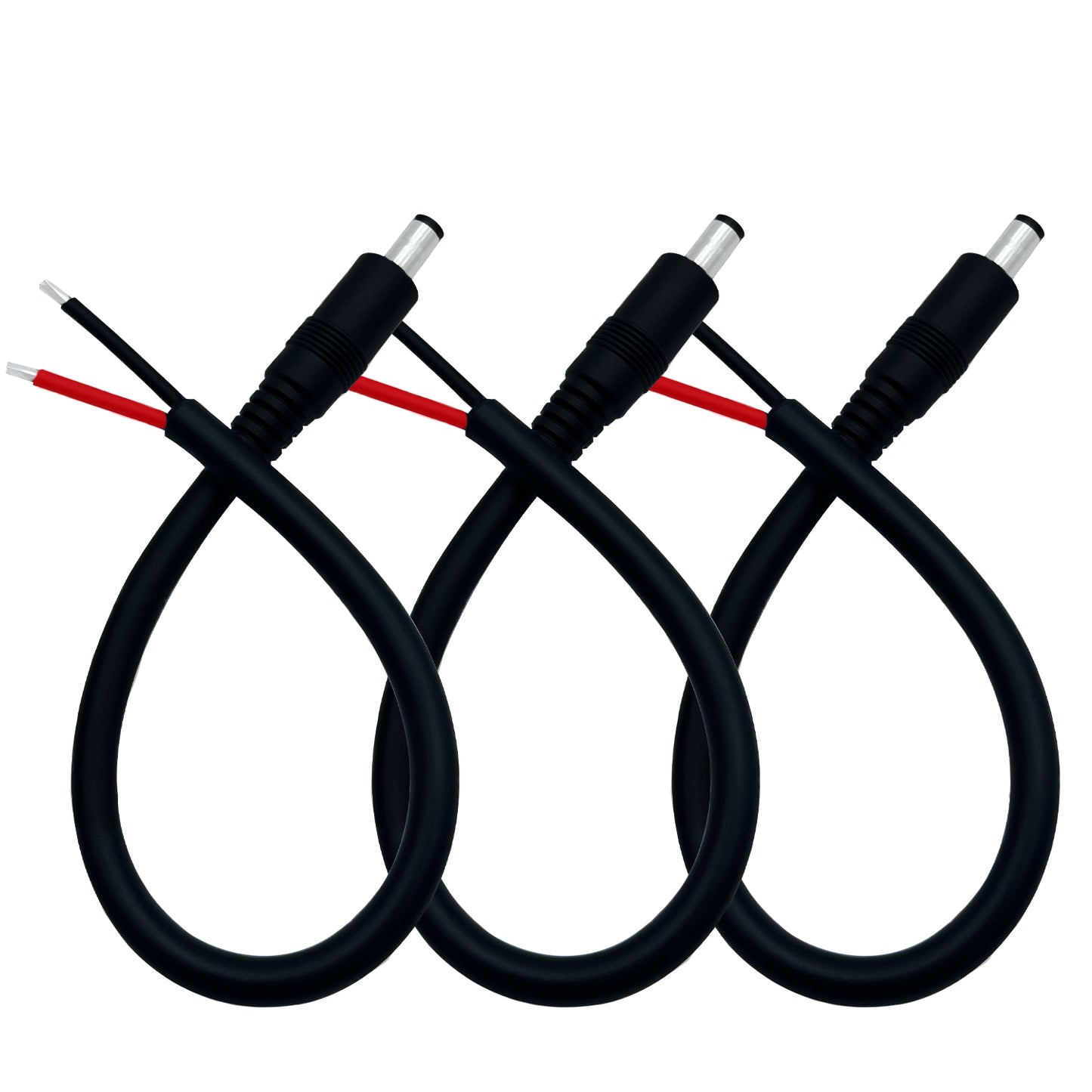 5.5x2.1mm / 5.5x2.5mm 14AWG DC Pigtail Power Cord for CCTV Security Cameras Outdoor Power Supply Convenient Solar Charging Panel DC Power Repair Cable