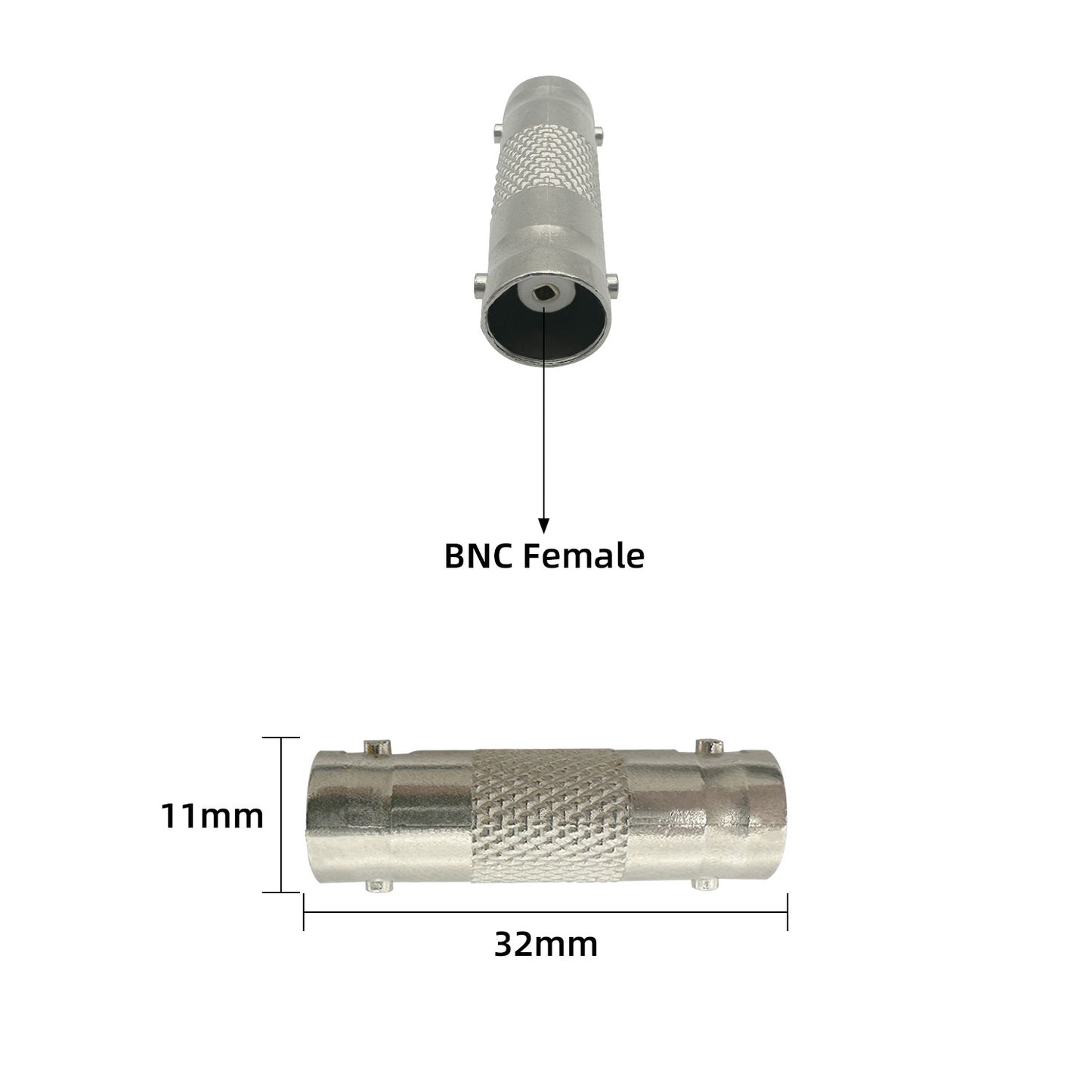 10pcs BNC Female to BNC Female CCTV Security Camera Adapter Coupler Straight Extension Connector