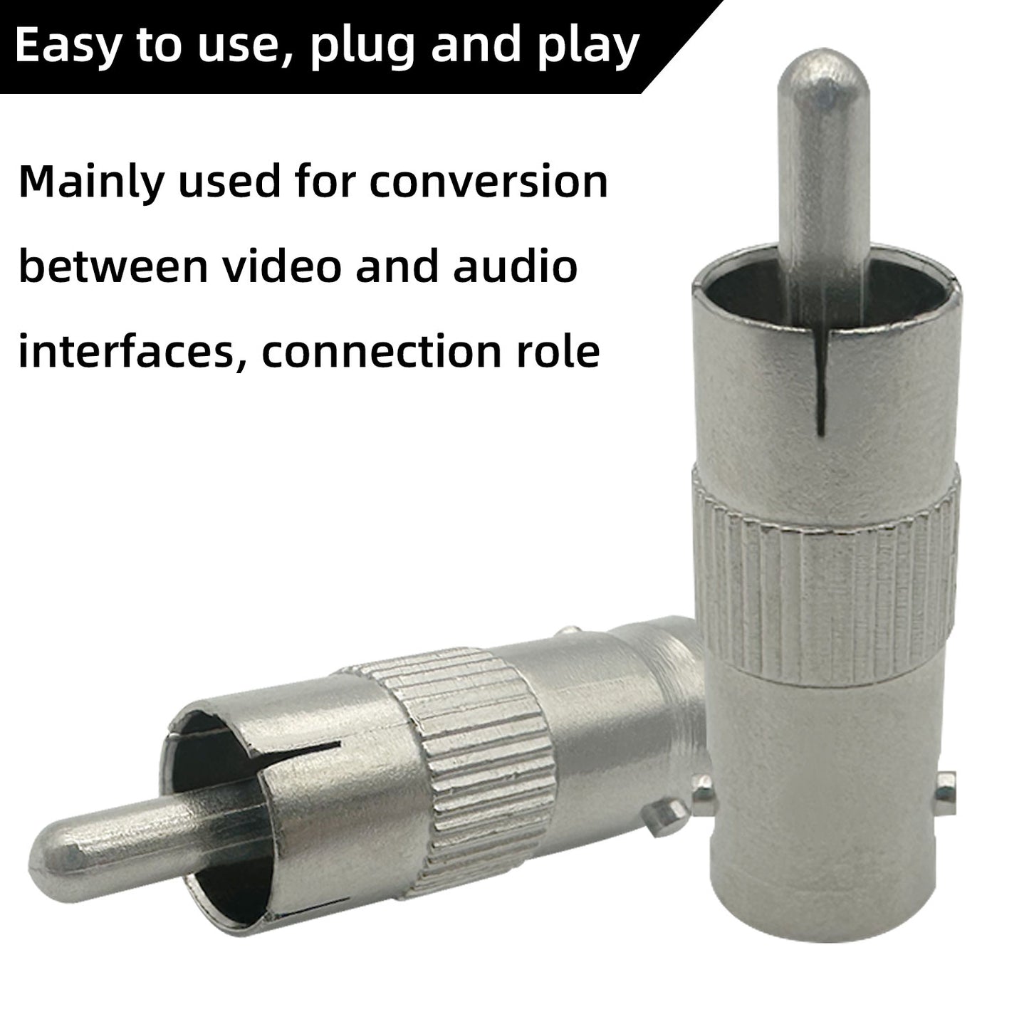 10pcs BNC Female to RCA Male for CCTV Coaxial Cable Coupler Connector Plug Adapter