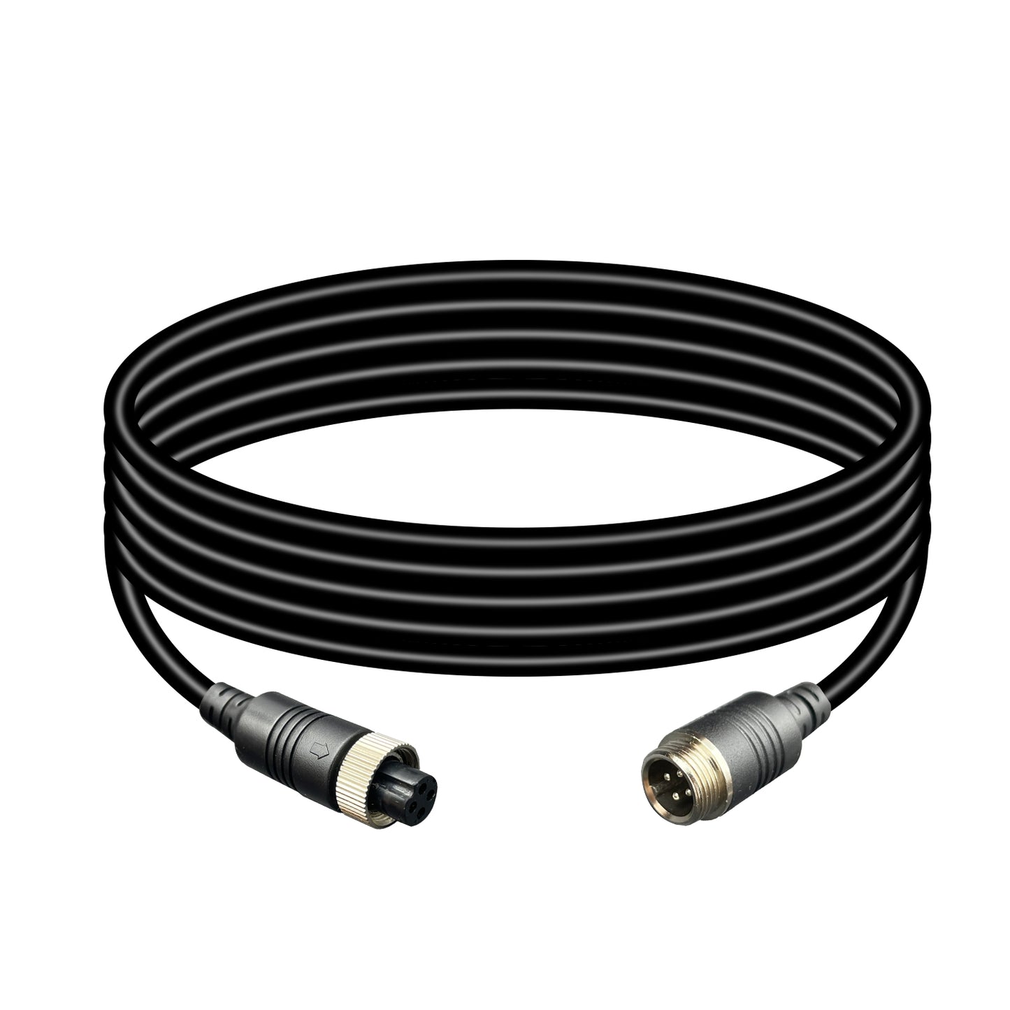 4-Pin Camera Cable 4-Pin Video Cable for Reversing Camera Rear View Camera System Truck Trailer Bus Car Waterproof