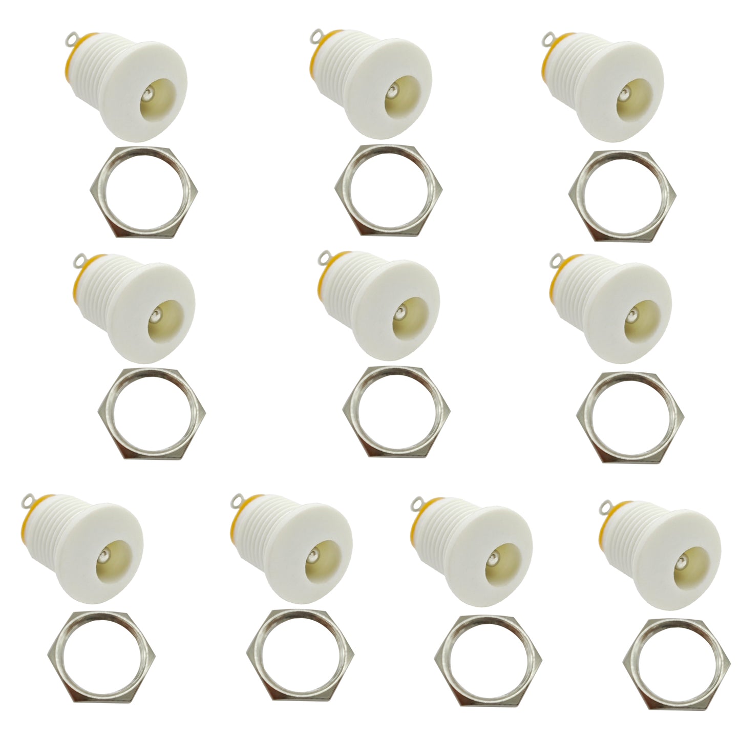 DC Power Jack 5.5 x 2.5mm Female DC Cartridge Jack Panel Mount Connector