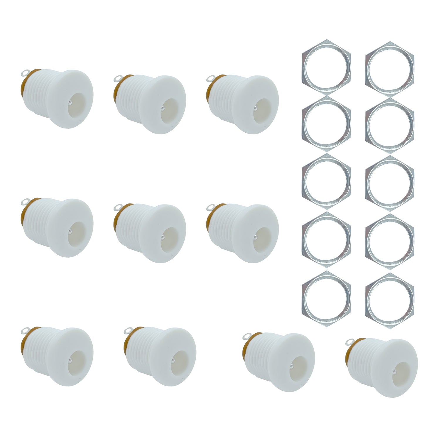DC Power Jack 5.5 x 2.1 mm Female DC Plug-in Jack Panel Mounting Connectors