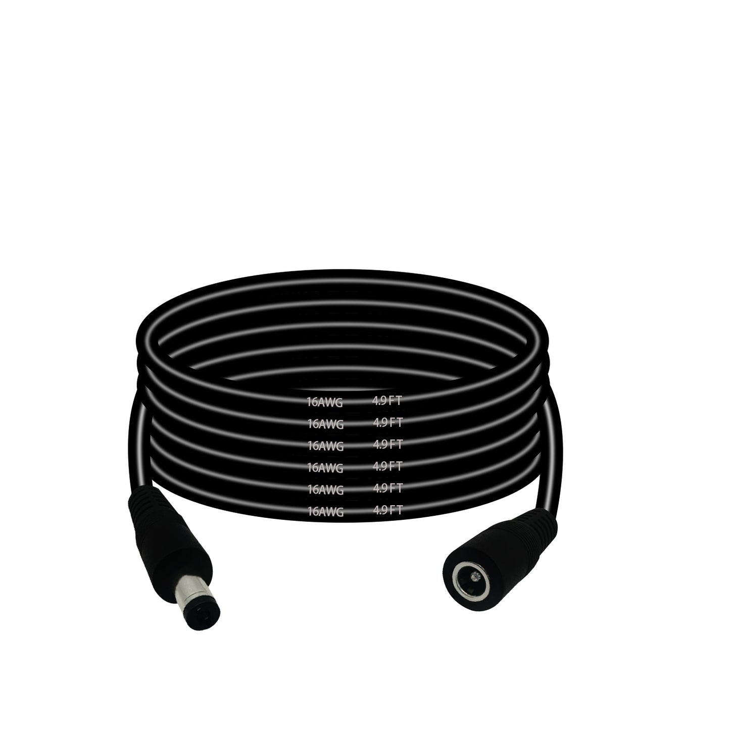 2 pcs/4.9ft DC5.5X 2.1mm, 12V 24V 16AWG Male to Female DC Extension Cord for Solar Panel Router LED Light Bar Power Extension Cord Projector Printer