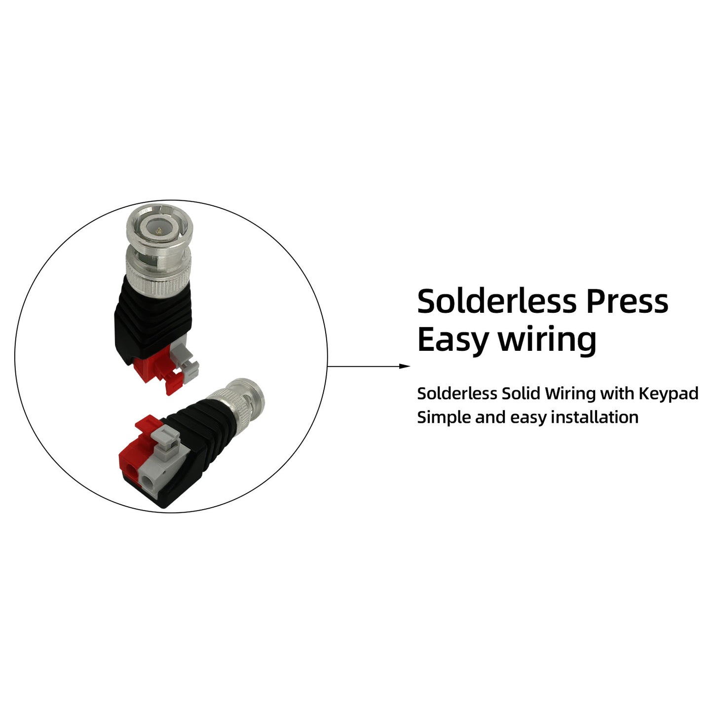 bnc Connector Video balun with solderless Screw Terminal Adapter RJ11 Connector