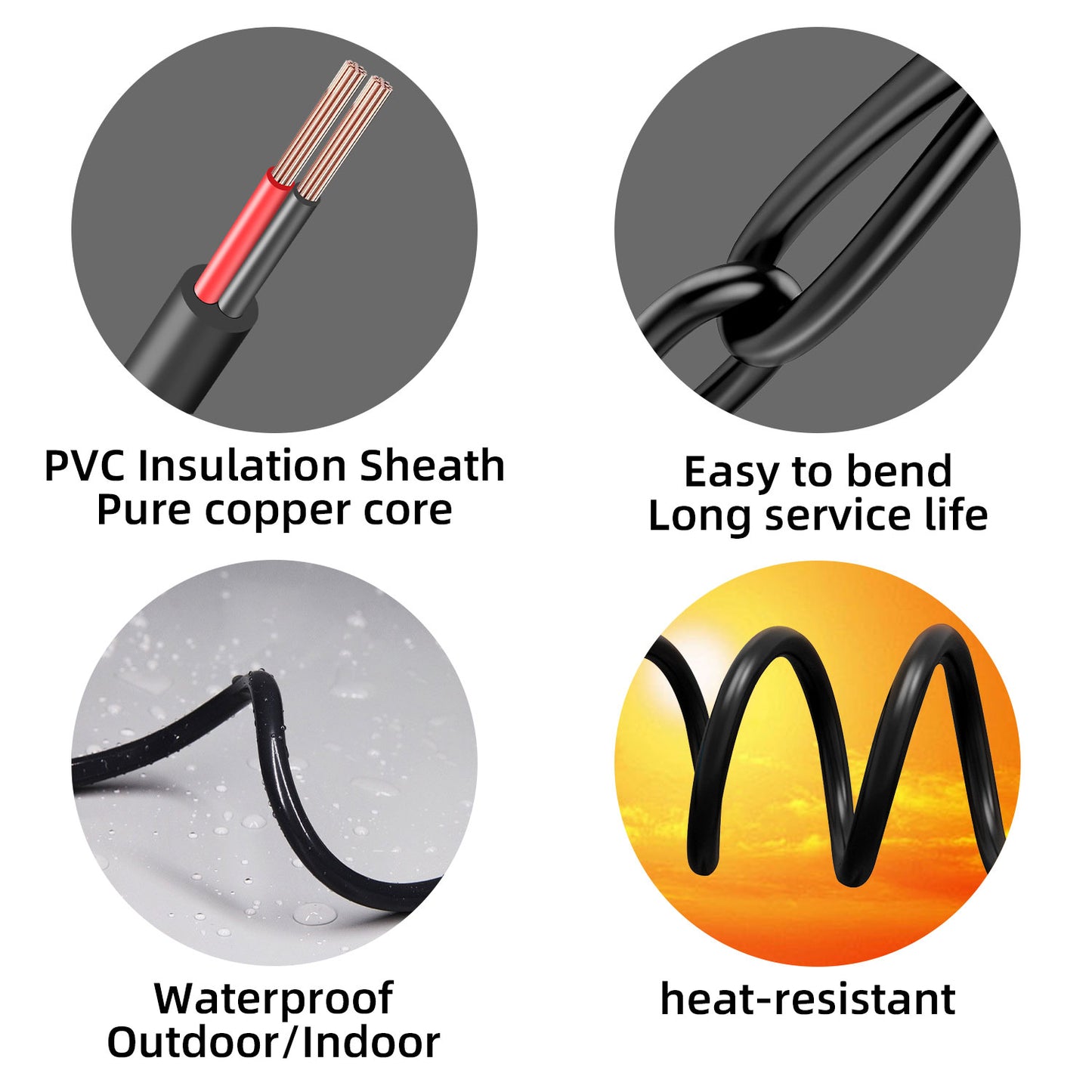 5.5x2.1mm, 18AWG, 12 Volt Extension Cord, Barrel Connector, Male to Female DC Power Extension Cord for Solar, Camera Battery Packs, Routers, LED Light Strips, Projectors, Printers