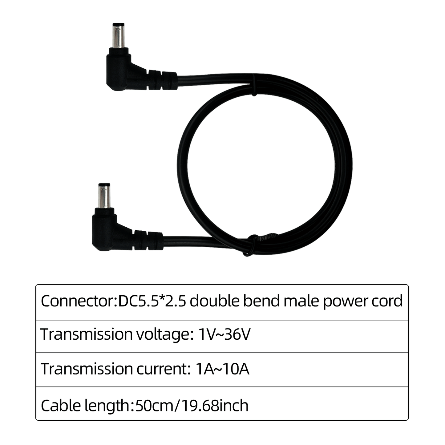 DC5.5x2.5mm Male to Male Extension Cable 12V DC Cable for CCTV Surveillance Camera LED Strip Light Printer DVR Router