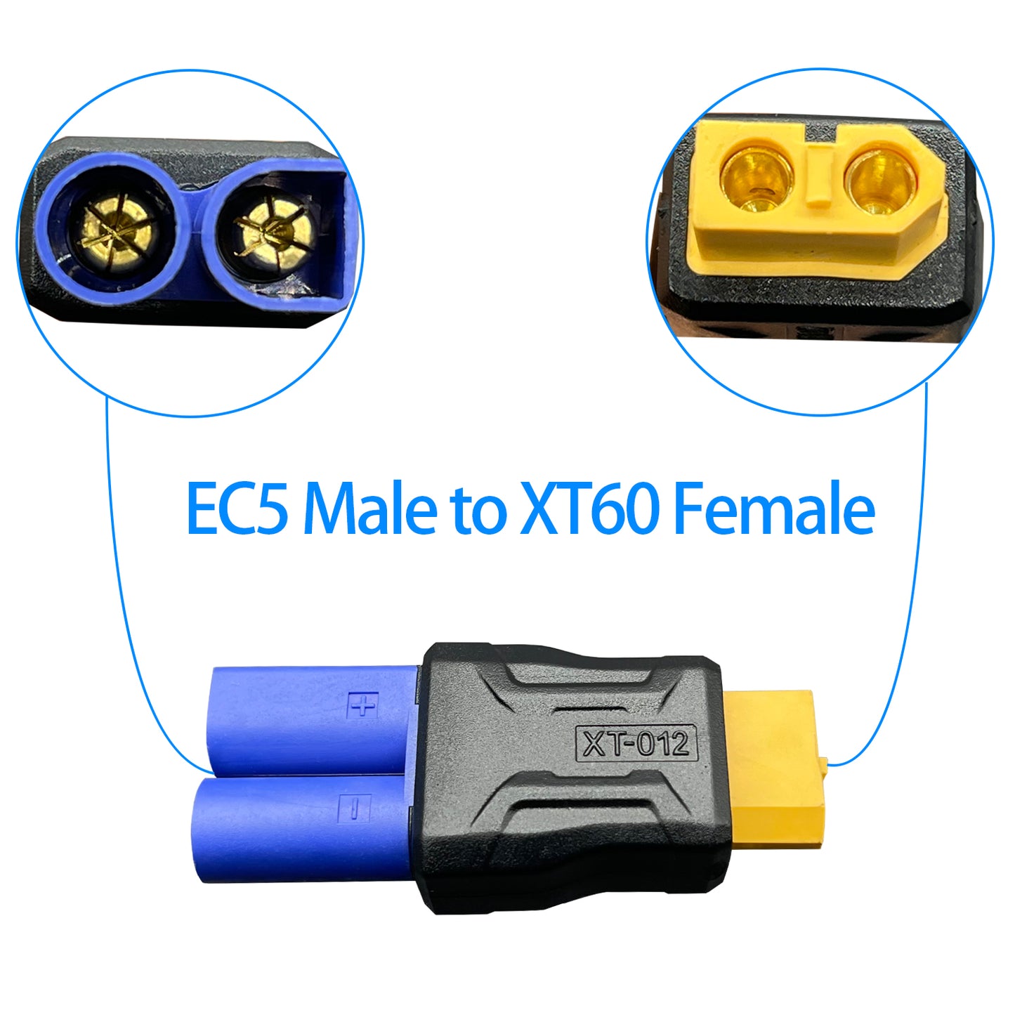 XT60 to EC5 Connector Adapter Adapter for Li-Ion Battery Connector Adapter FPV Drone R/C Vehicle
