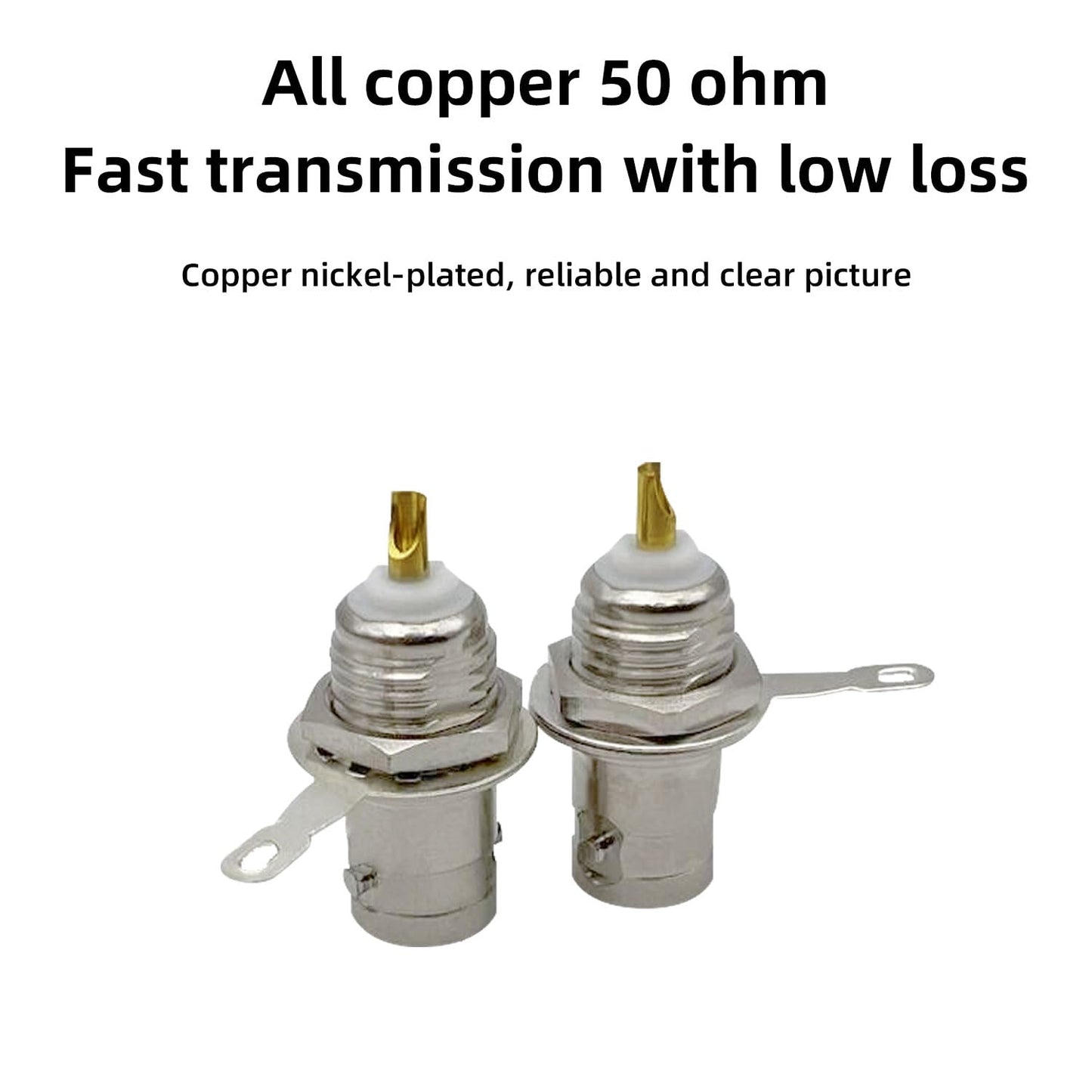 BNC Female Nut Welding Jack Adapter for Monitor Equipment RG58 RG59 RG6 RF Coaxial Cable Welder Part 10pcs